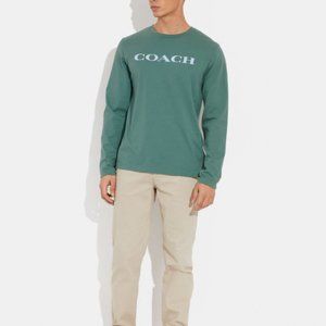 NWT COACH ESSENTIAL ORGANIC LONG SLEEVE SHIRT MENS